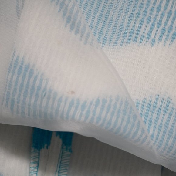 Just Taylor Chevron Dress White and Blue Size 4/S - Picture 5 of 6